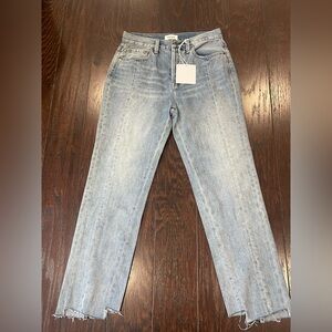 Pistola Jeans Charlie High rise faded and distressed straight leg size 26 NEW